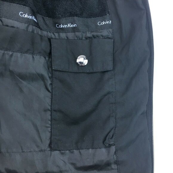 Calvin Klein Womens Black Quilted Parka Warm Jacket Winter Coat Large - Picture 7 of 12